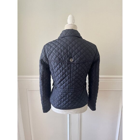 Hobbs London Quilted Jacket UK 10 US 6 Navy Blue - Picture 3 of 6